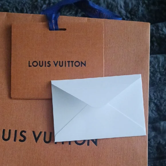 Louis Vuitton Bold Orange Gift Bag with Blue Accent - Picture 3 of 6